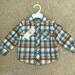 NWT Splendid plaid button up